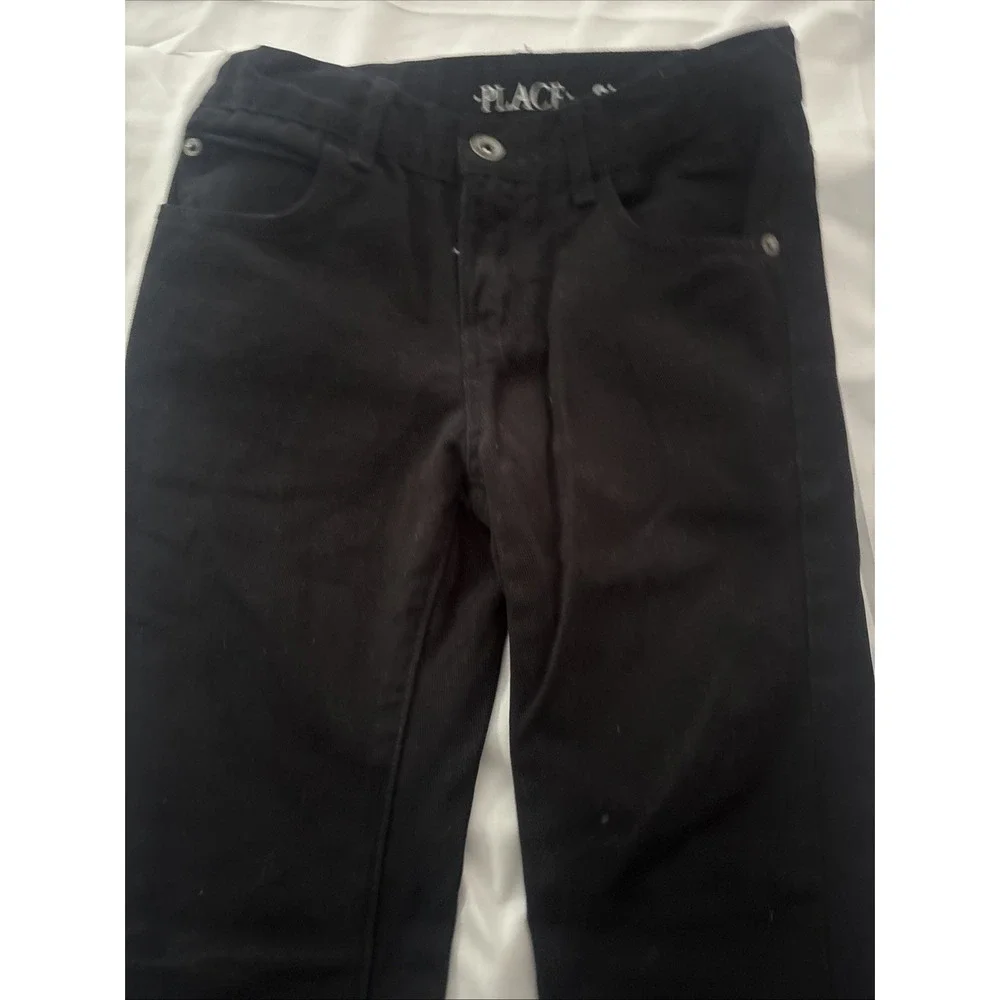 Children’s Place Black Skinny Jeans Boys Size 8 Adjustable Waist